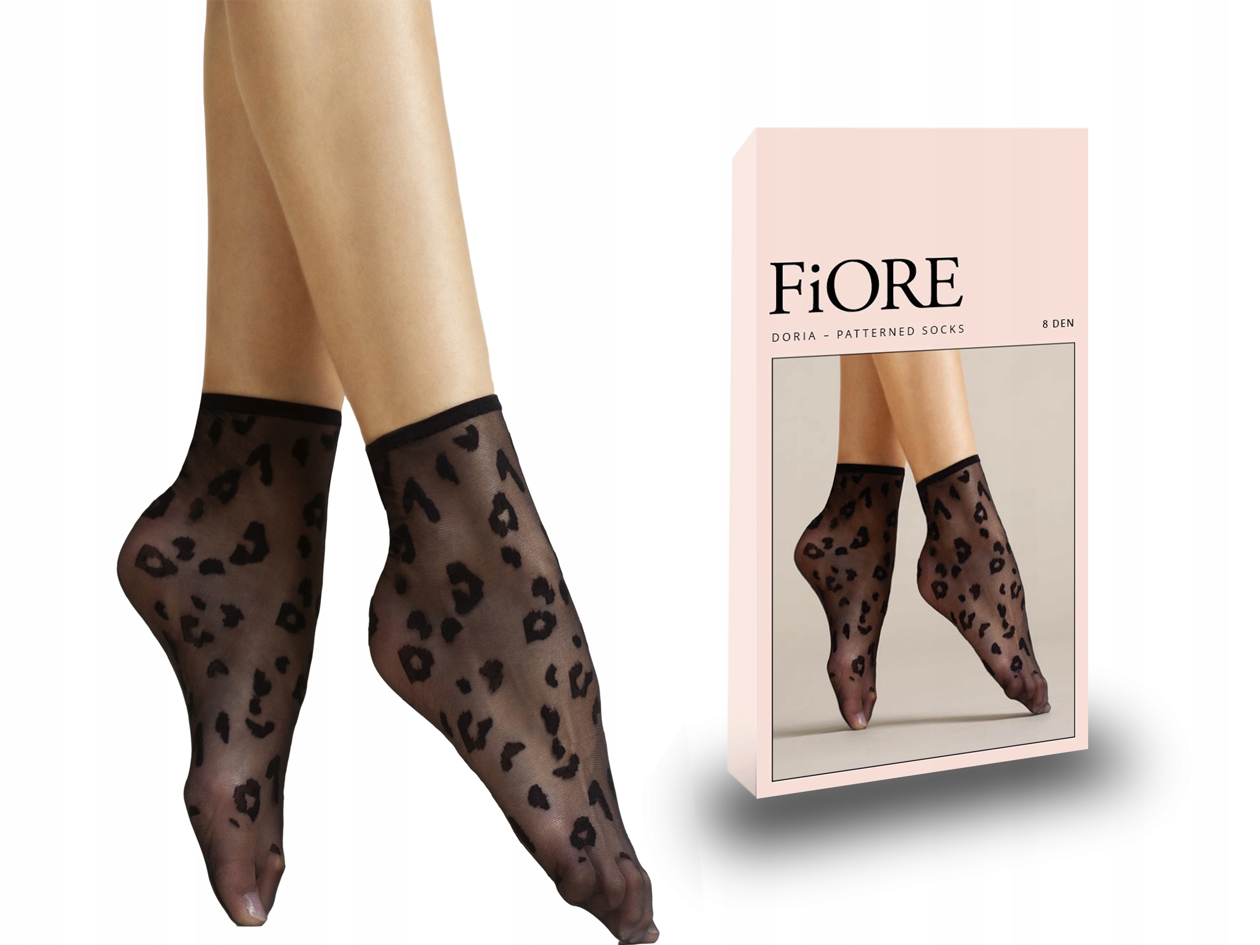 

Fiore skarpetki bezuciskowe Doria, 8 den black uni