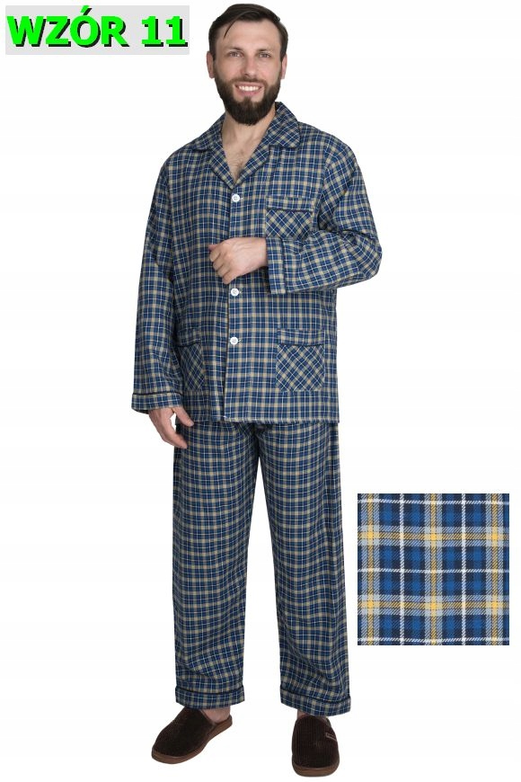 PIŻAMA MĘSKA BAWEŁNIANA BAWEŁNA TKANA r.3XL FORMAX Rozmiar 3XL