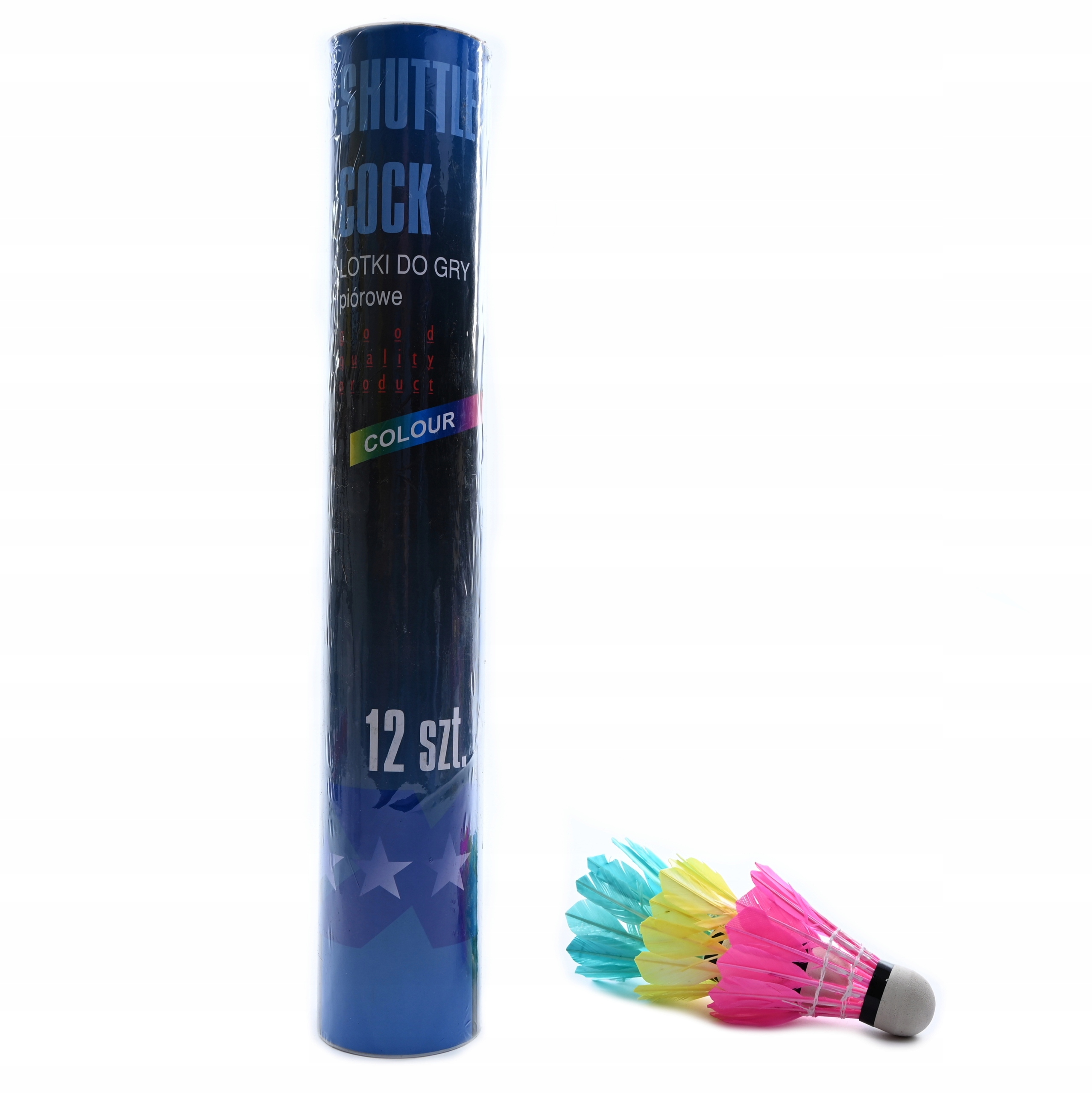 LOTKI PIÓROWE DO GRY W BADMINTONA ZESTAW 12SZT