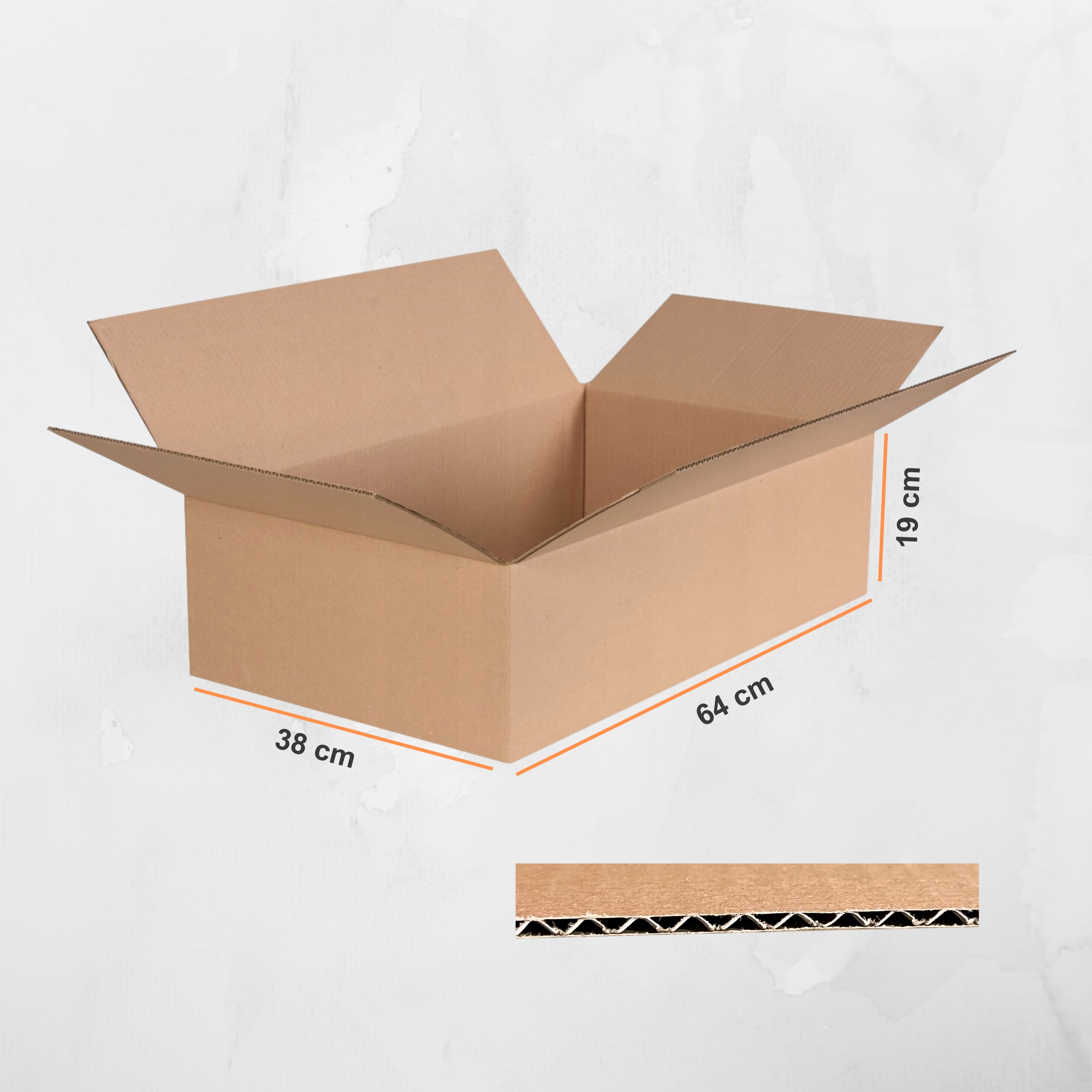 Karton PACZKOMAT B Pudełko 640x380x190 InPost 10 szt Długość zewnętrzna 64 cm