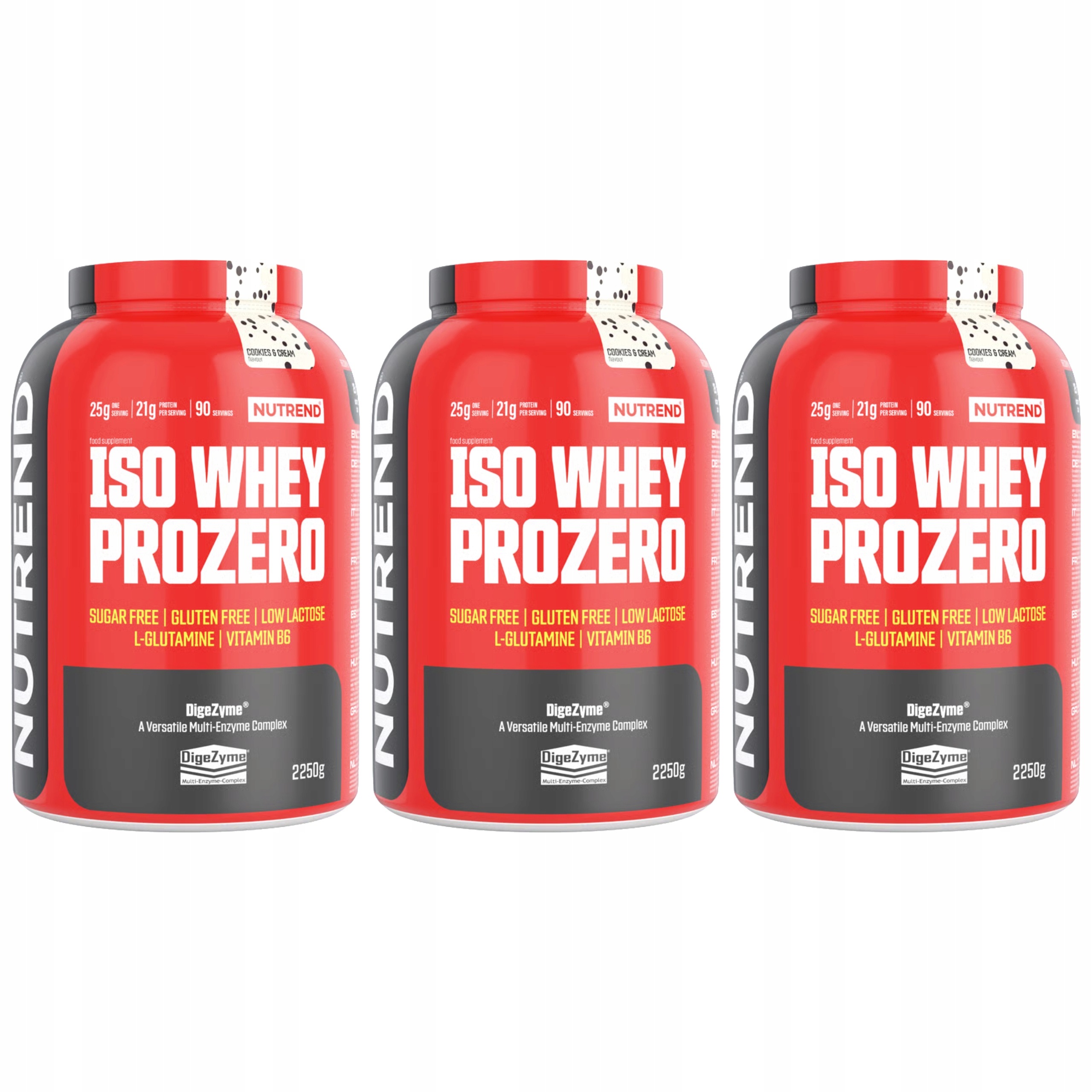 3x Proteinový izolát syrovátky Wpi 84% Regenerace Svalová hmota Nutrend
