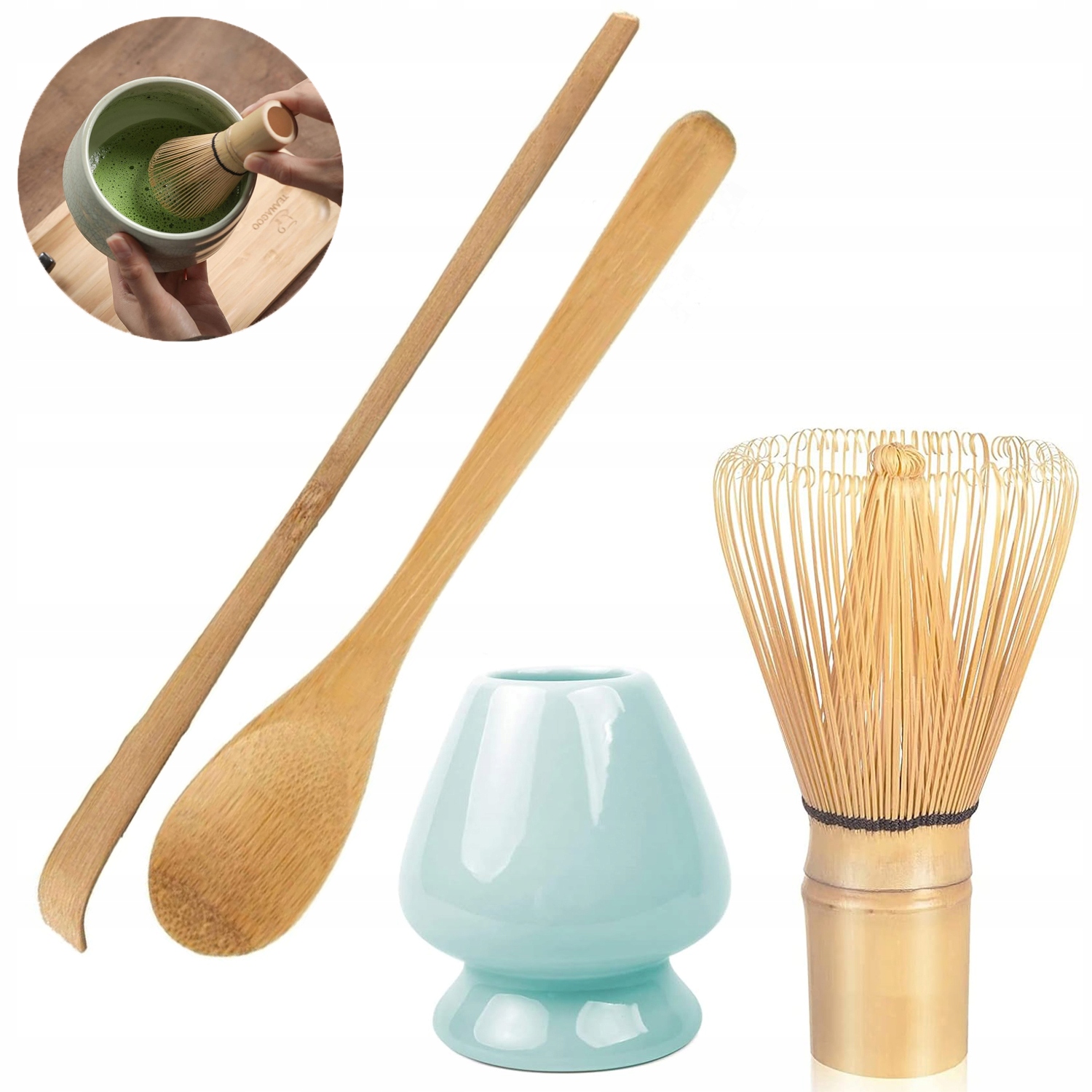 Levně Sada Metličky Chasen A Štětce Na Čaj Matcha, 4DÍLNÁ Sada