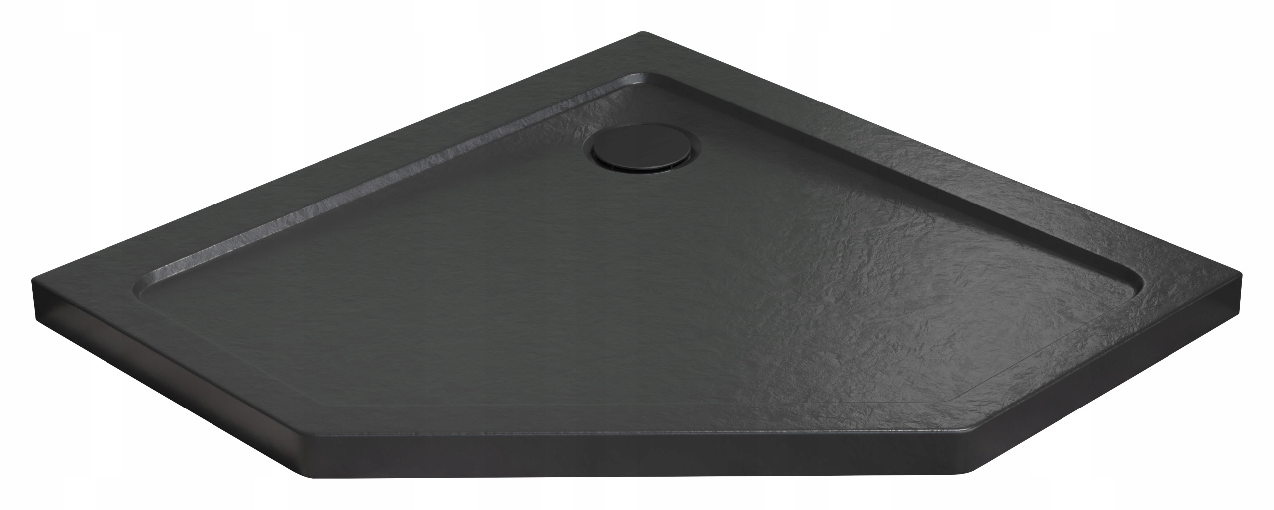 Brodzik pięciokątny Doros Pt Stone Czarny 80x80 Radaway
