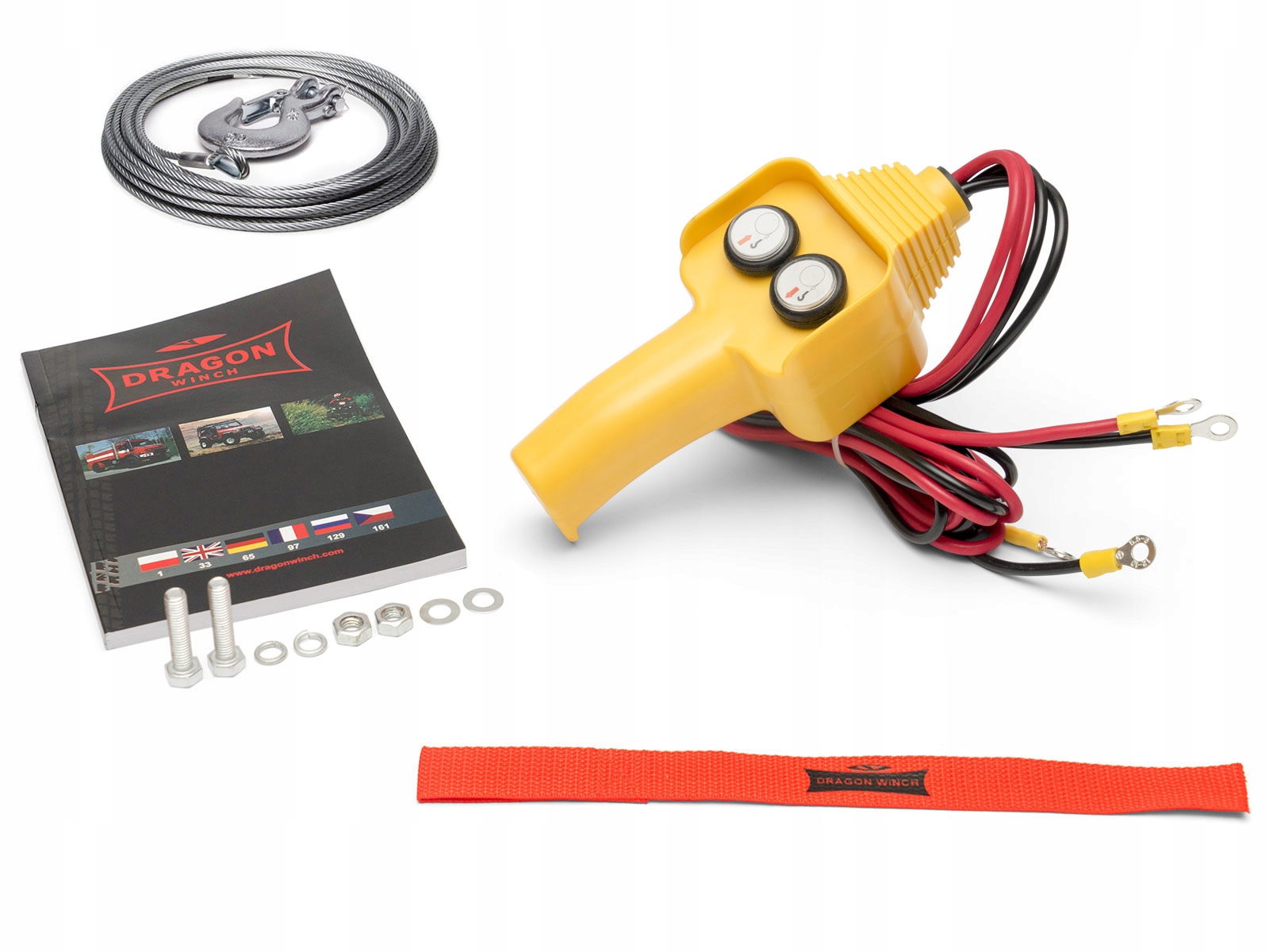 ~1T WYCIĄGARKA DRAGON 12V ELEKTRYCZNA WCIĄGARKA linowa do pługa quada 2000 Model Maverick