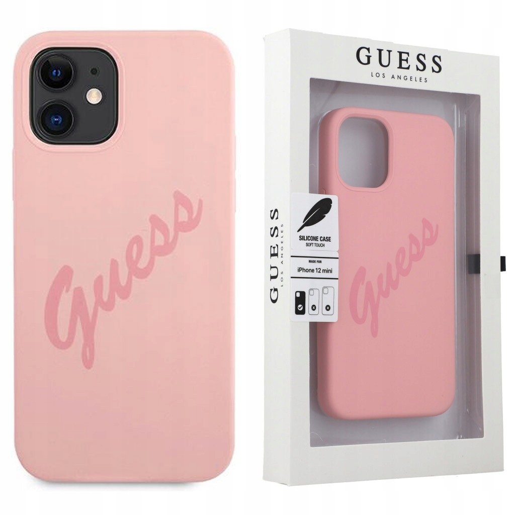 

Etui do iPhone 12 Mini, Guess Silicone Vintage