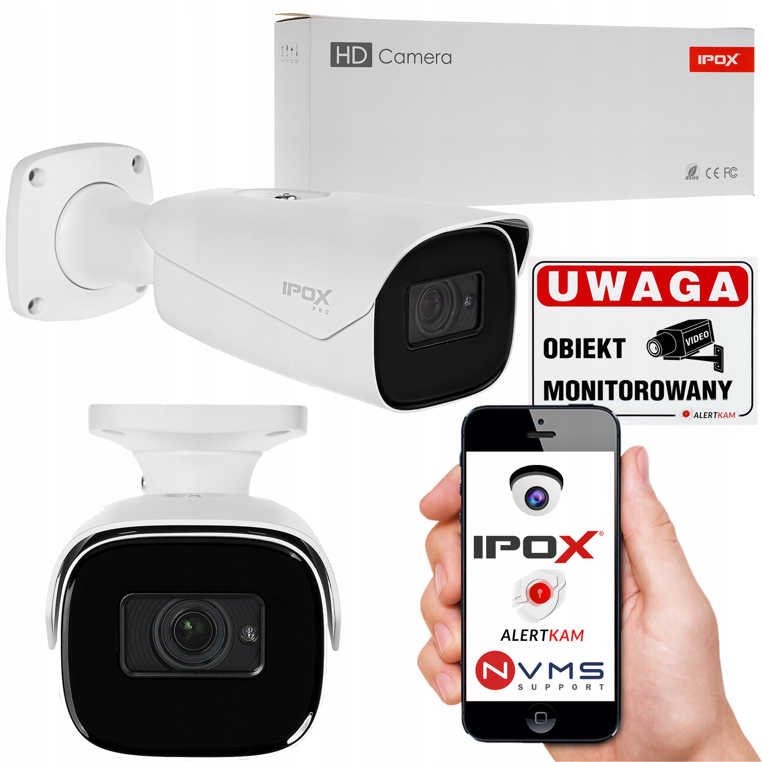 KAMERA ZEWNĘTRZNA IP IPOX 4MP PX-TZIP4012IR5AISL