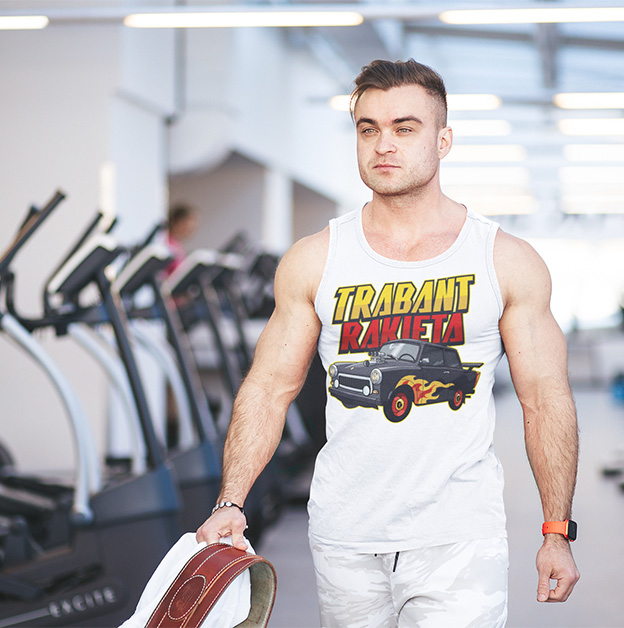 TANK TOP LEGENDY PRL TRABANT RAKIETA Dekolt okrągły