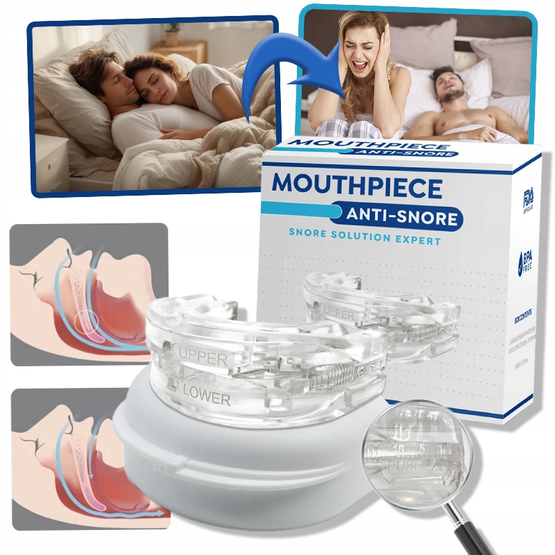 3D Ochraniacz na Usta Przeciw Chrapaniu i Zgrzytaniu Zębami (pc+eva)