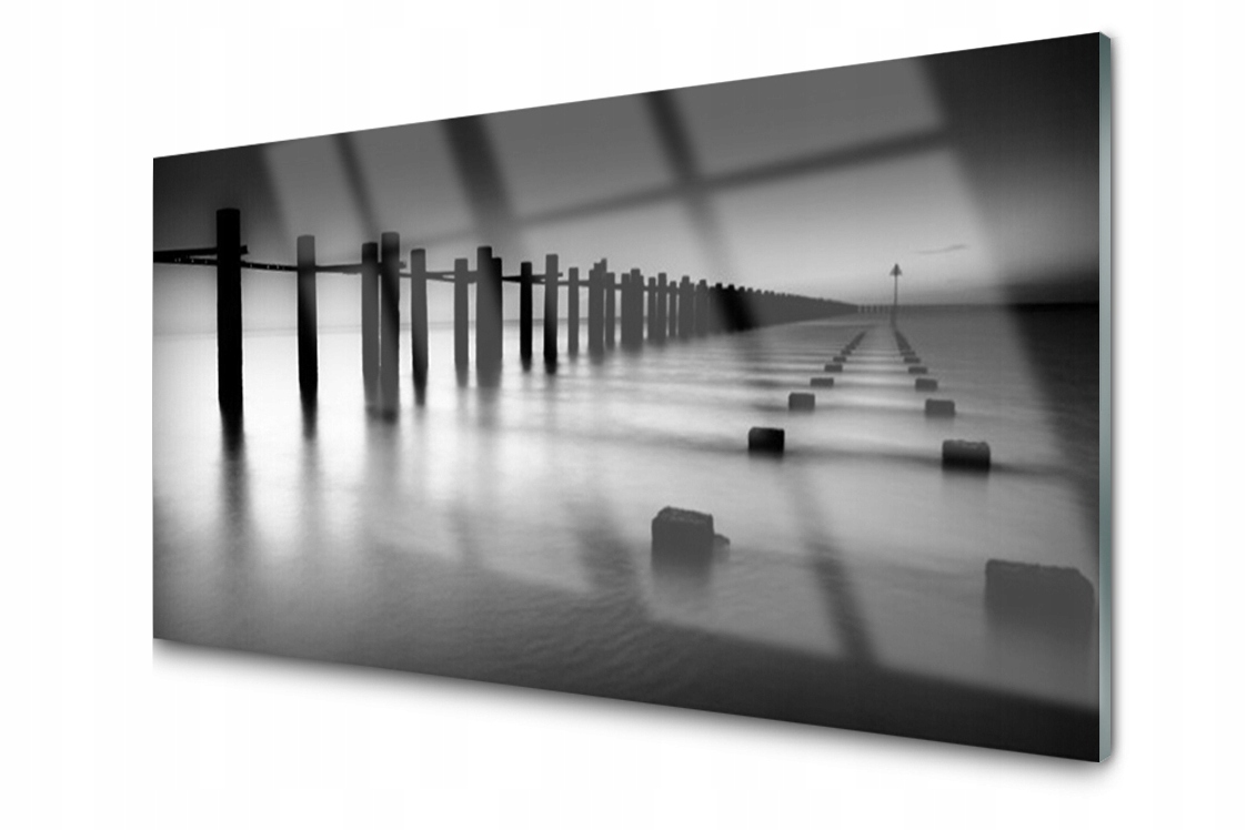 

Panel szklany dekor Mgła Pomost 120x60 + Klej
