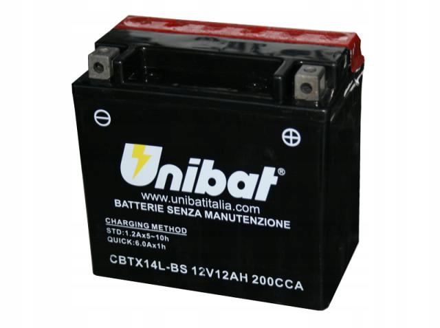 YTX14L-BS - Акумулятор Unibat CBTX14L-BS, YTX14L-BS, 12AH 200A