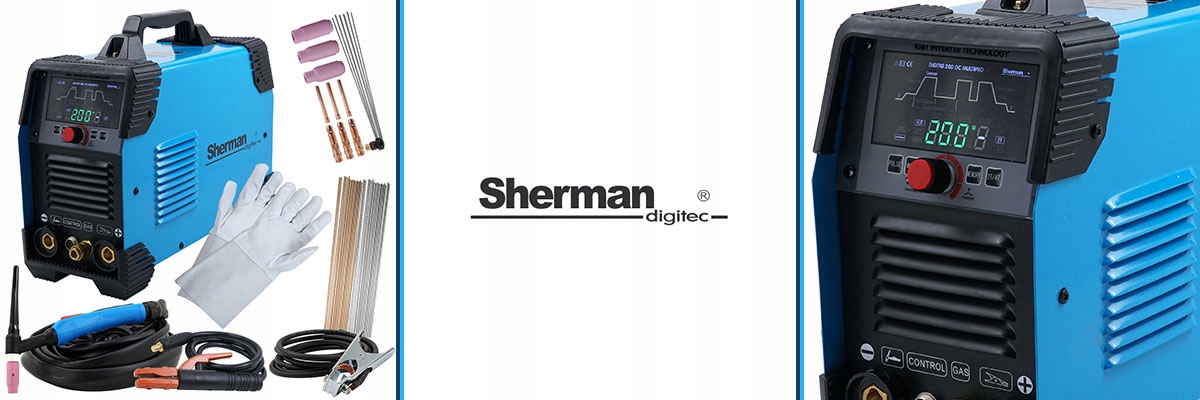 Spawarka Sherman TIG 200 DC MultiPro HF Puls Model DIGITIG 200 DC