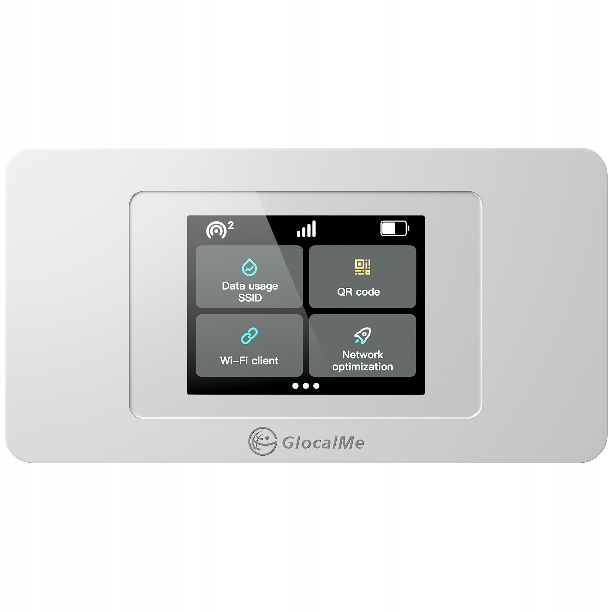 Glocalme Bezdrátový přenosný Wifi router 4G Lte s 2,4" displejem