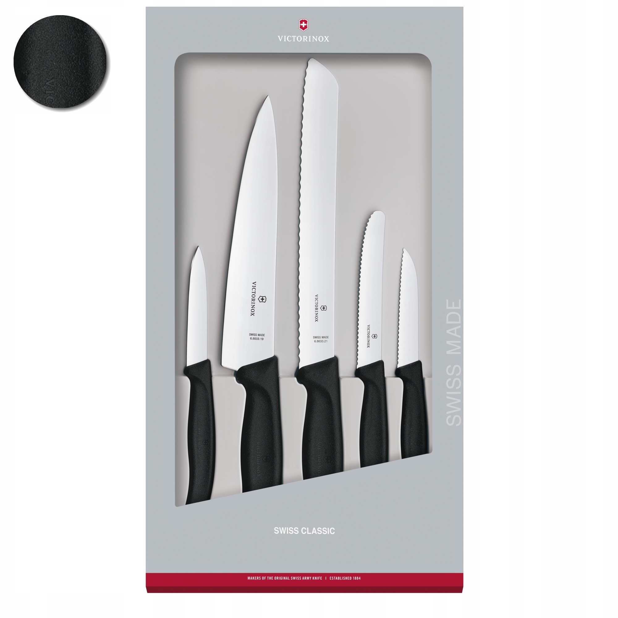 

noże kuchenne Victorinox, zestaw 6.7133.5G, czarne