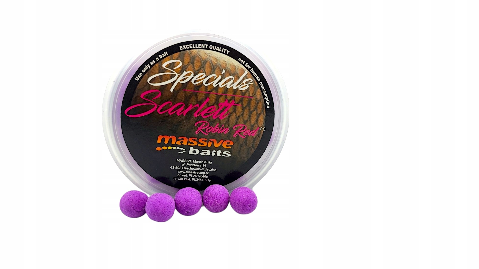 kulki proteinowe Massive Baits Special Pop Ups Scarlet 11mm 200ml