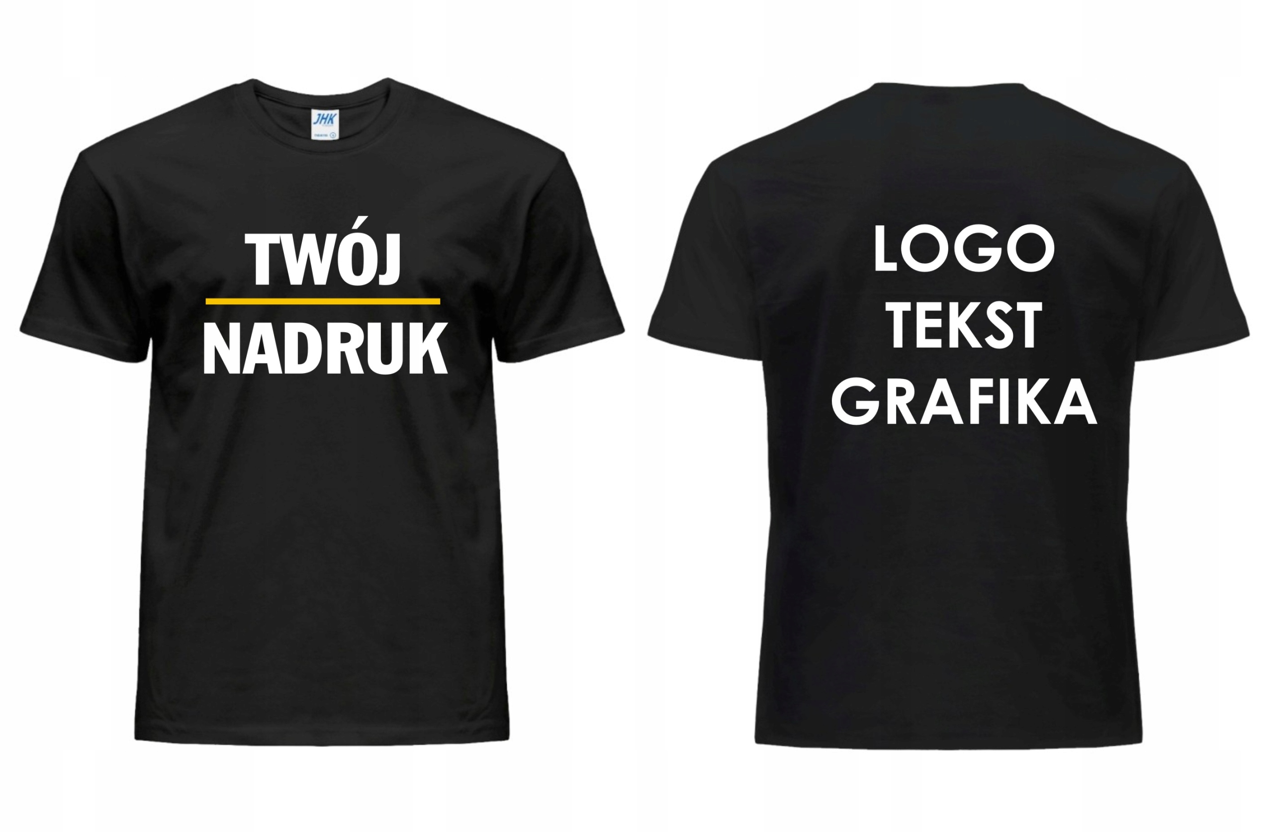 

Koszulki T-shirt Twoje logo nadruk dwustronny XXL