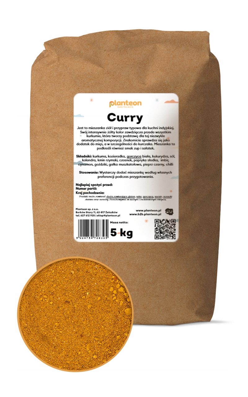Curry 5kg aromatyczna mieszanka przypraw Planteon