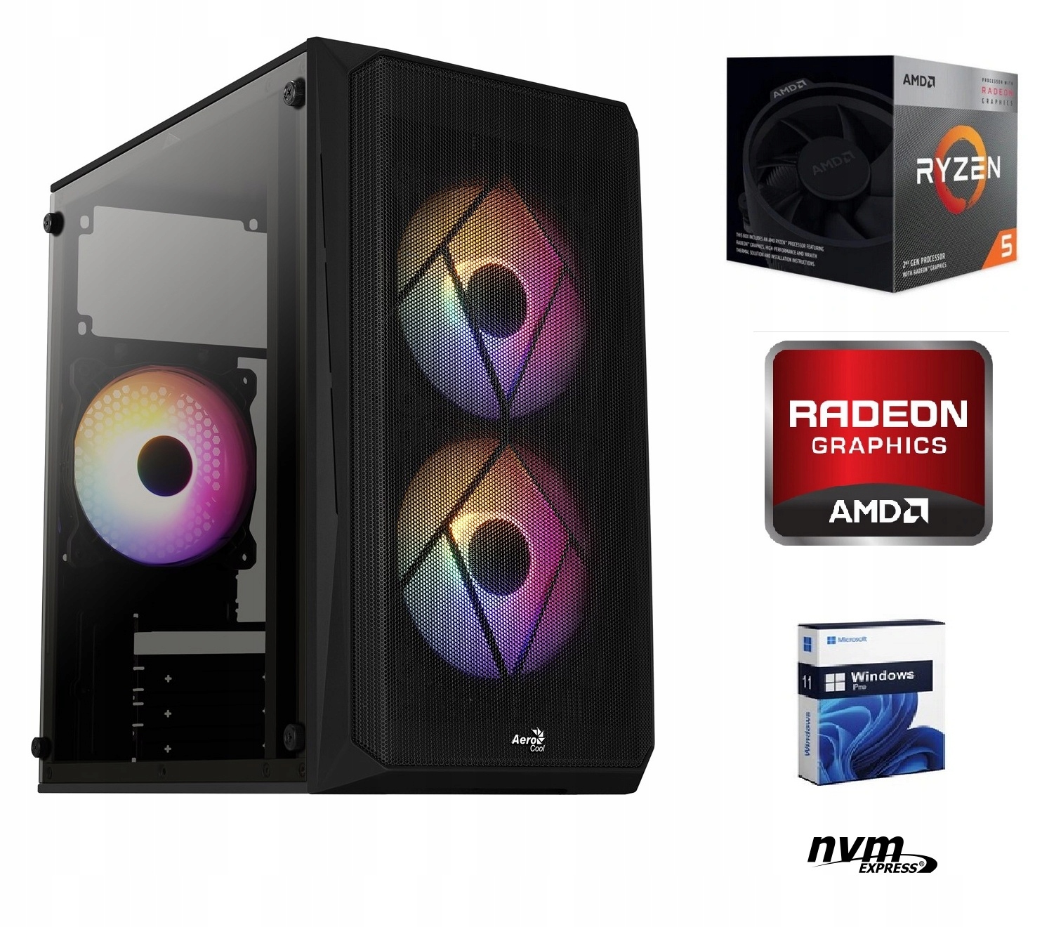 Ryzen 2400g Gaming Pc Vega 11 Radeon Graphics Komputer RYZEN