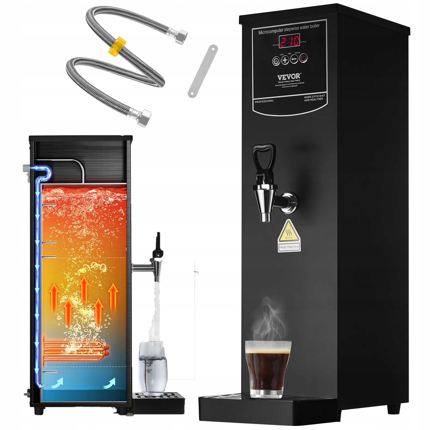 Elektrický ohrievač vody 15L 2500W Automat Gastro Kanvica 50L/h