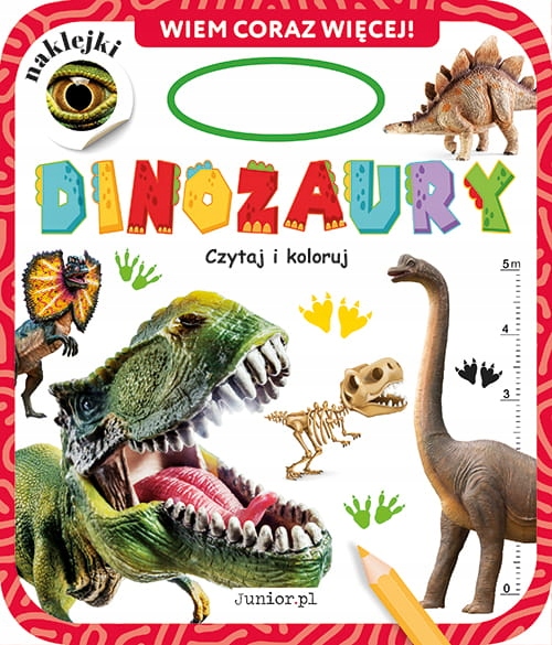 

Dinozaury Czytaj I Koloruj Kolorowanka Naklejki