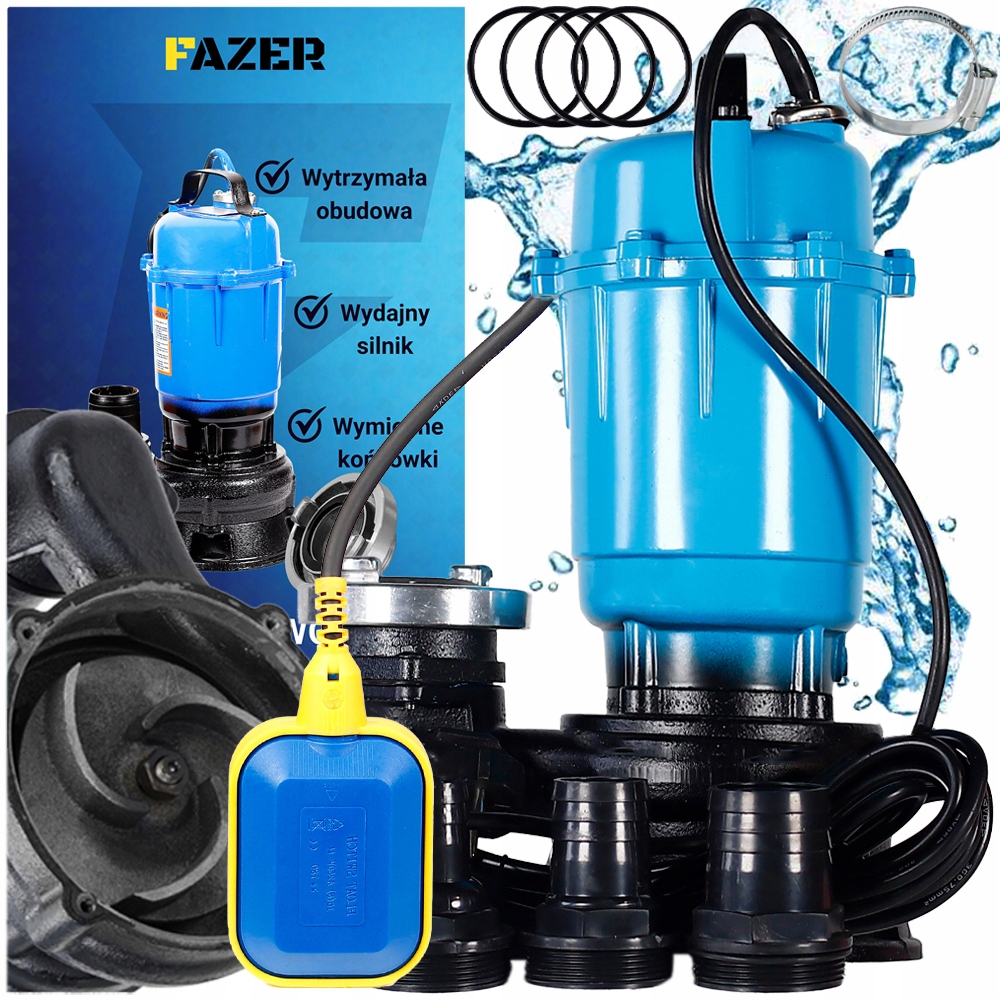 Čerpadlo Na Špinavú Vodu S Čistou Žumpou A Drvičom 3200 W, Plovák