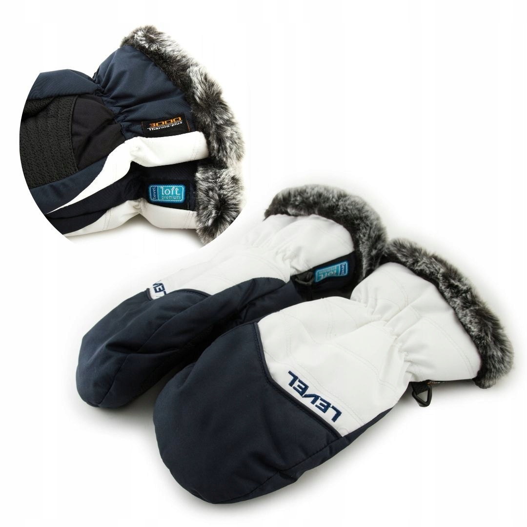 Rękawice juniorskie Level narciarskie dla dzieczynki ocieplane zimowe r L/6