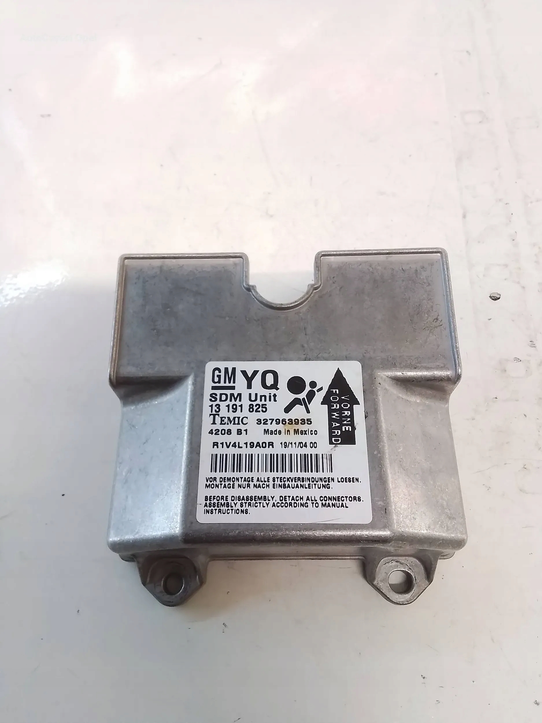 Opel Astra H MODUŁ STEROWNIK AIRBAG 13191825