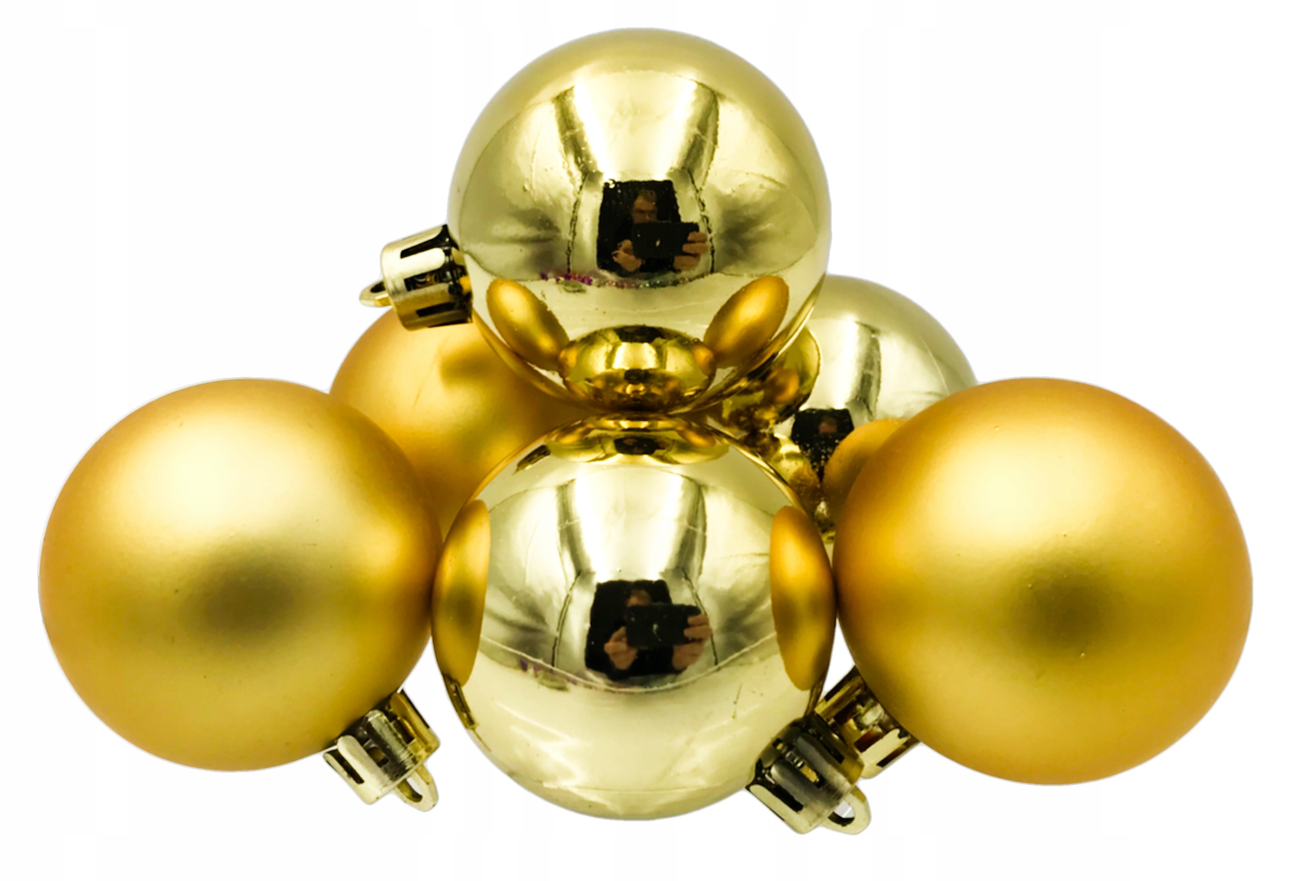 

Bombki Bańki świąteczne zestaw Złotee 6szt 5cm