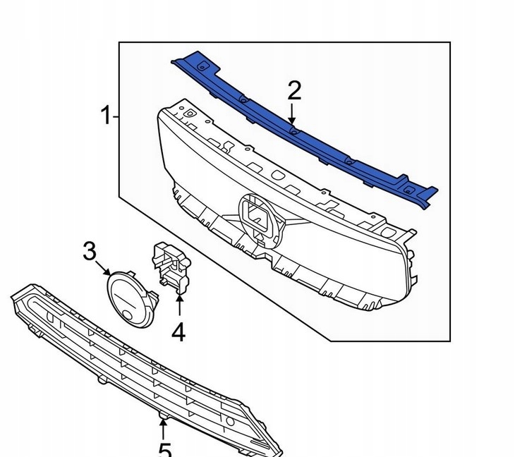 VOLVO C40 uszczelka grilla atrapy chlodnicy OE 32337614