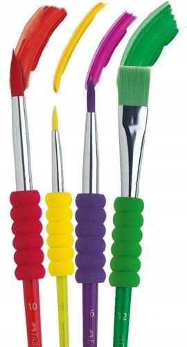 PĘDZLE ZESTAW 4 SZT PASTELOWE RÓŻNE RODZAJE KOLORY PAINT BRUSH SET 909 Kod producenta 3005233
