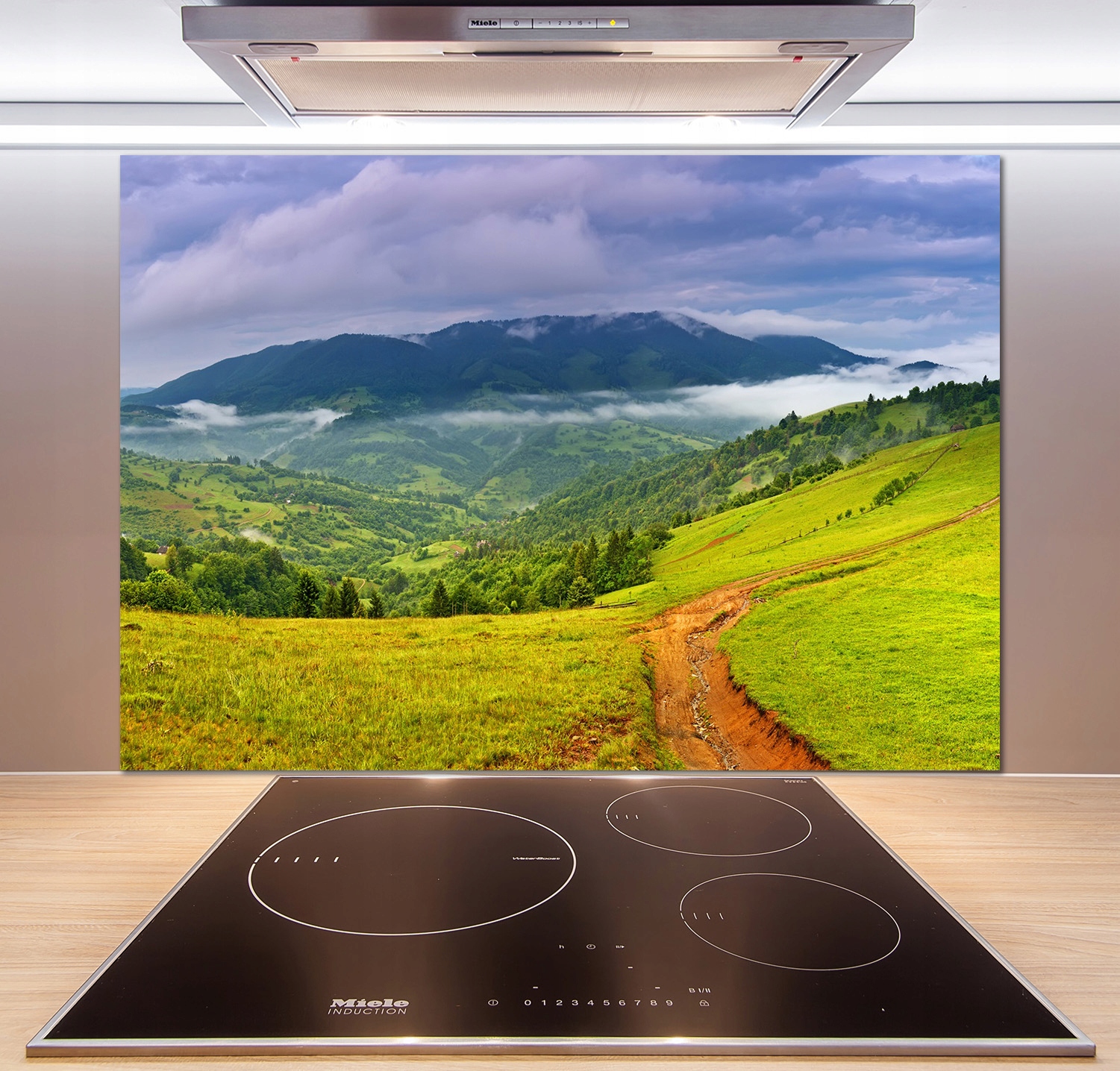 

Panel do kuchni Zielone wzgórza 100x70 cm + Klej