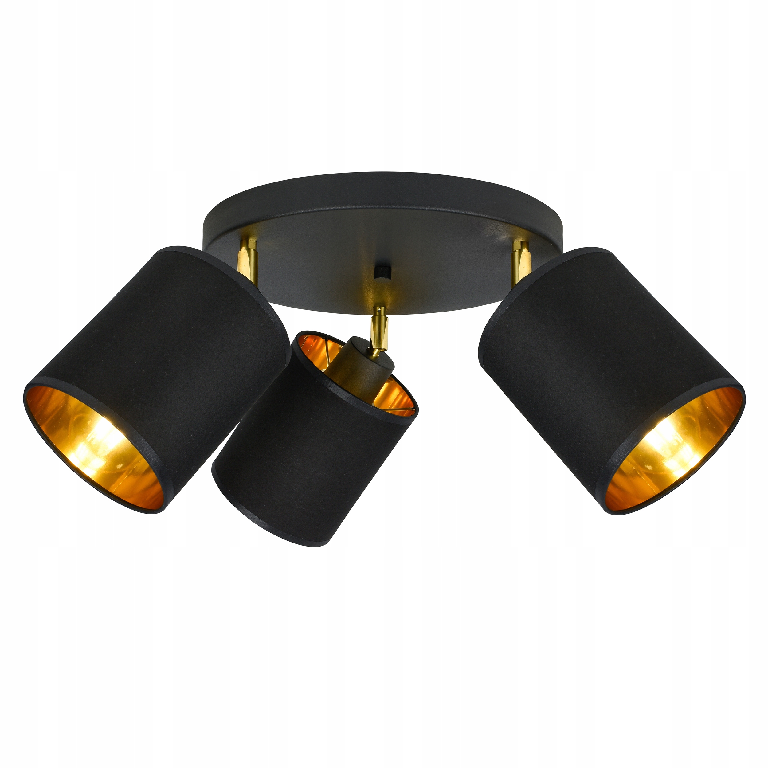 LAMPA WISZĄCA SUFITOWA ŻYRANDOL PLAFON CzarnyZłoty