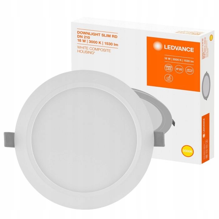 

Ledvance Panel Podtynkowy Oprawa 18W 3000K Slim