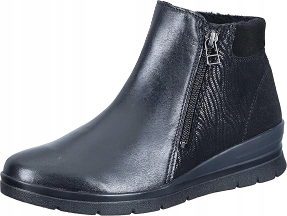 Černé kožené dámské kotníkové boty velikosti H Comfortabel 990706-01 vel. 35