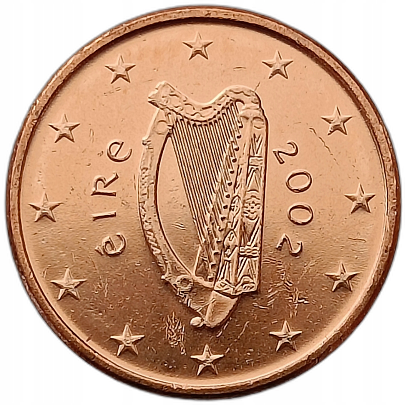 ИРЛАНДИЯ 1 EURO CENT 2002 МОНЕТНЫЙ ДВОР АРФА