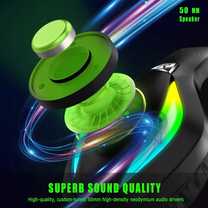 SŁUCHAWKI GAMIONGOWE PS4, PS5, PC Fachixy FC-100 Zielone Kolor czarny