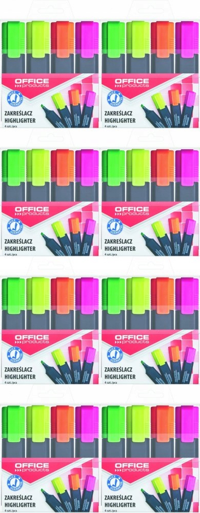

Zakreślacze Office Products 4szt MIX Kolor Etui x8