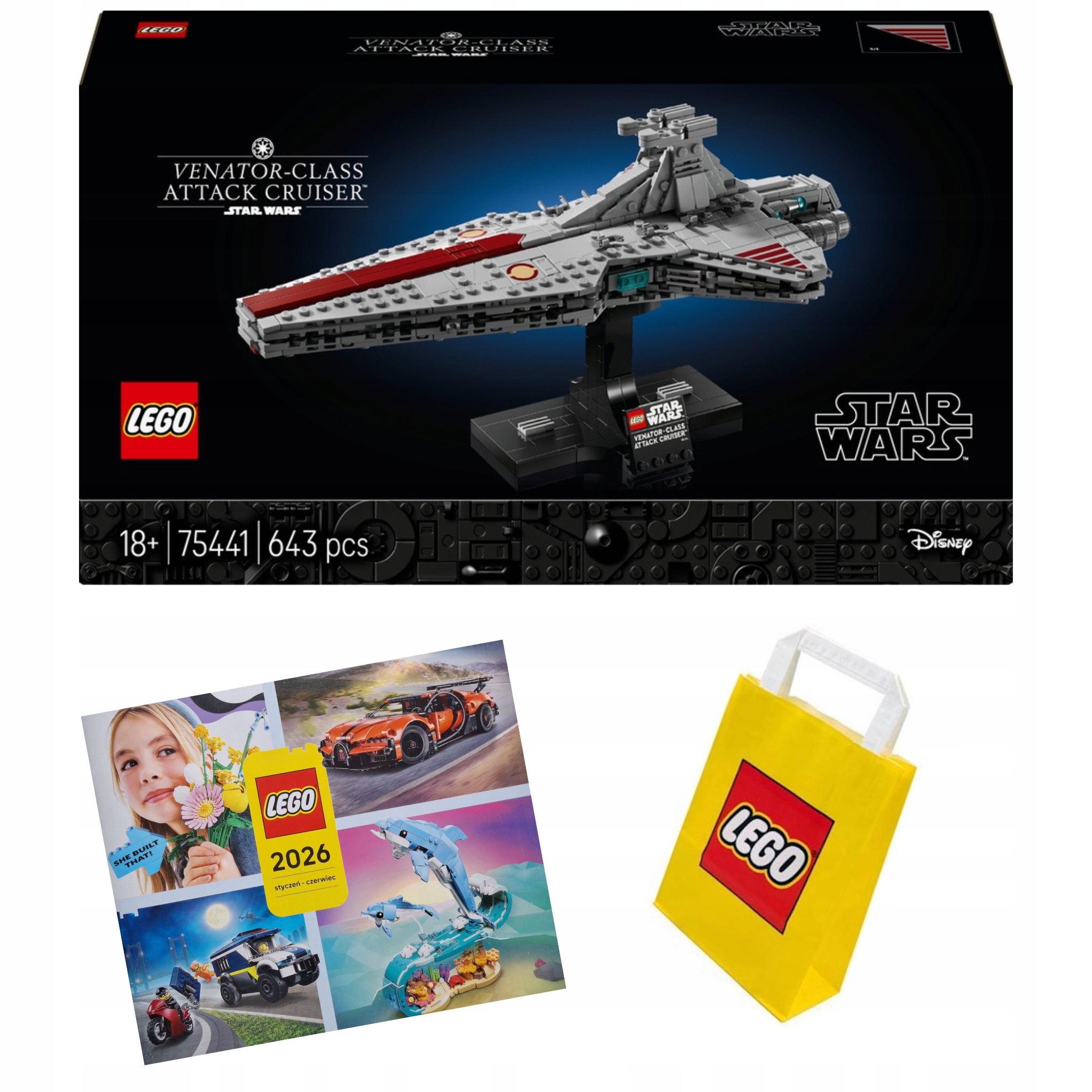 Lego Star Wars 75441 Útočný křižník Venator dárek katalog 26 Taška