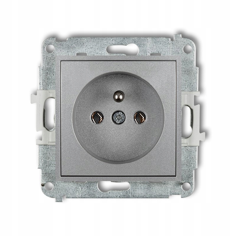 Karlik MINI srebrny - gniazdo pojedyńcze z/u