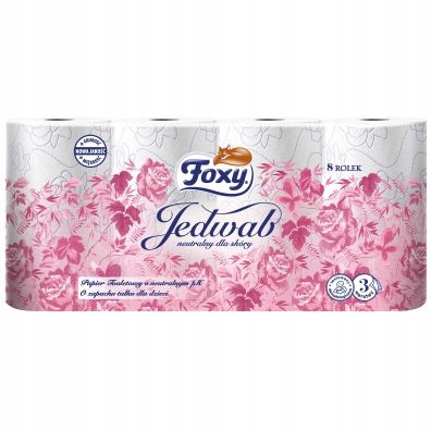 FOXY PAPIER JEDWAB RÓŻOWY 8 ROLEK