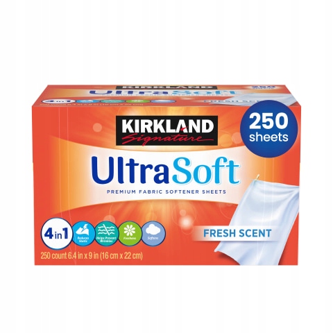 

Chusteczki do suszarki Kirkland 250szt z Usa