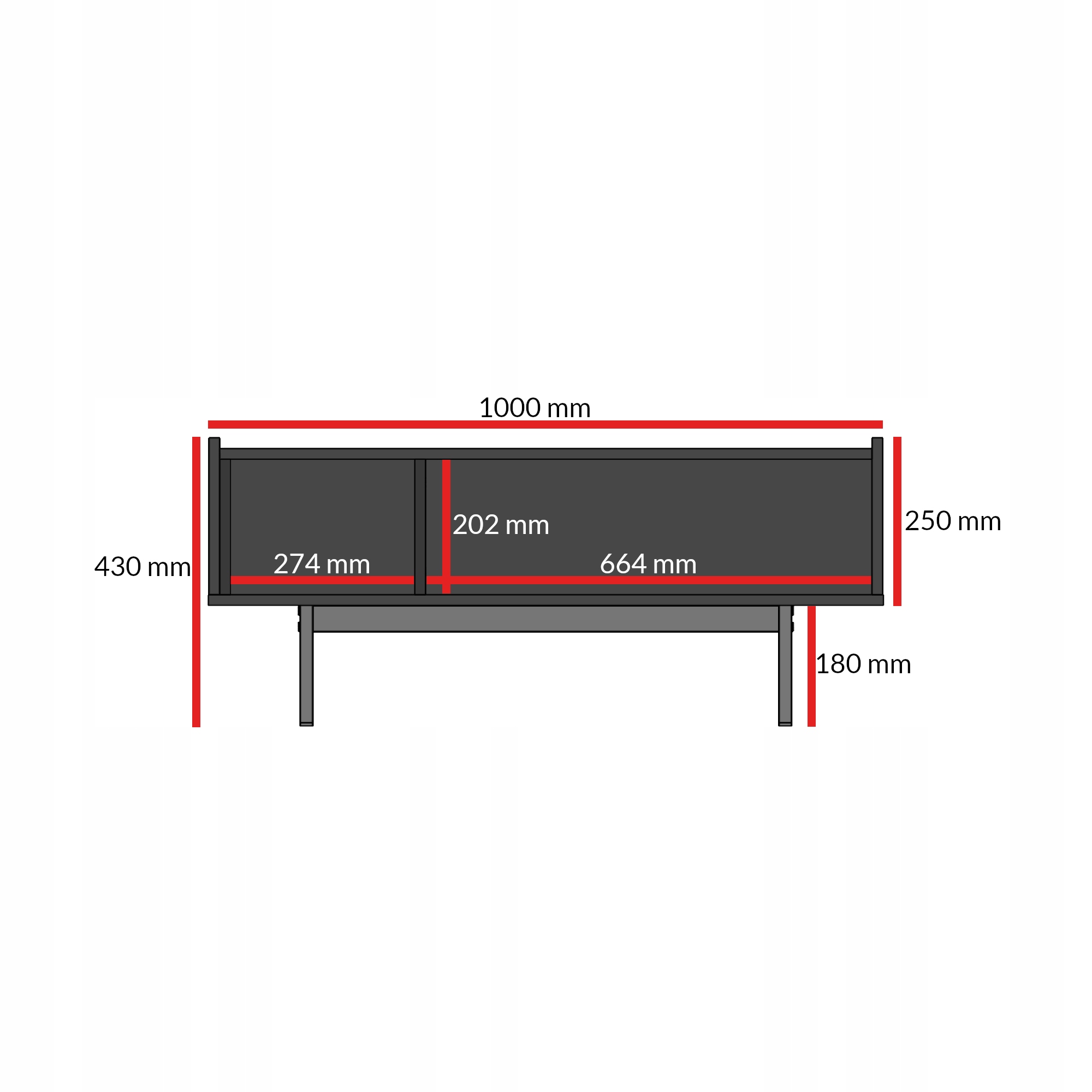 Ława prostokątna Noel 100 x 60 Kaszmir / Dąb Cremona