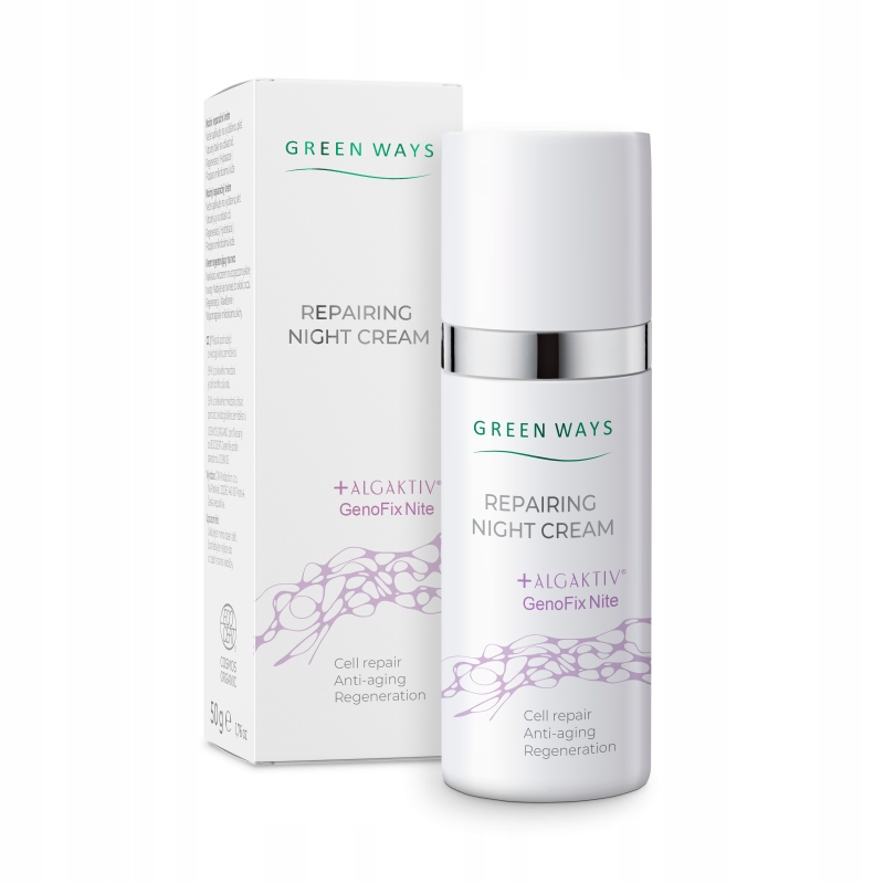 Bioaktywny Luksusowy Krem Regenerujący Green Ways na noc 50g Cosmos Organic