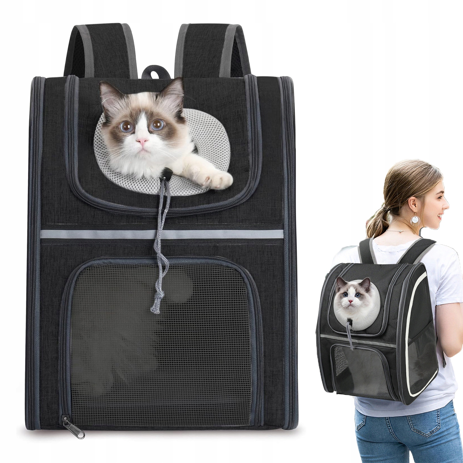 Levně Batoh Pro Psa A Kočku, Položený Psí Batoh, Taška Pro Mazlíčky, Pro Malé Psy A Kočky