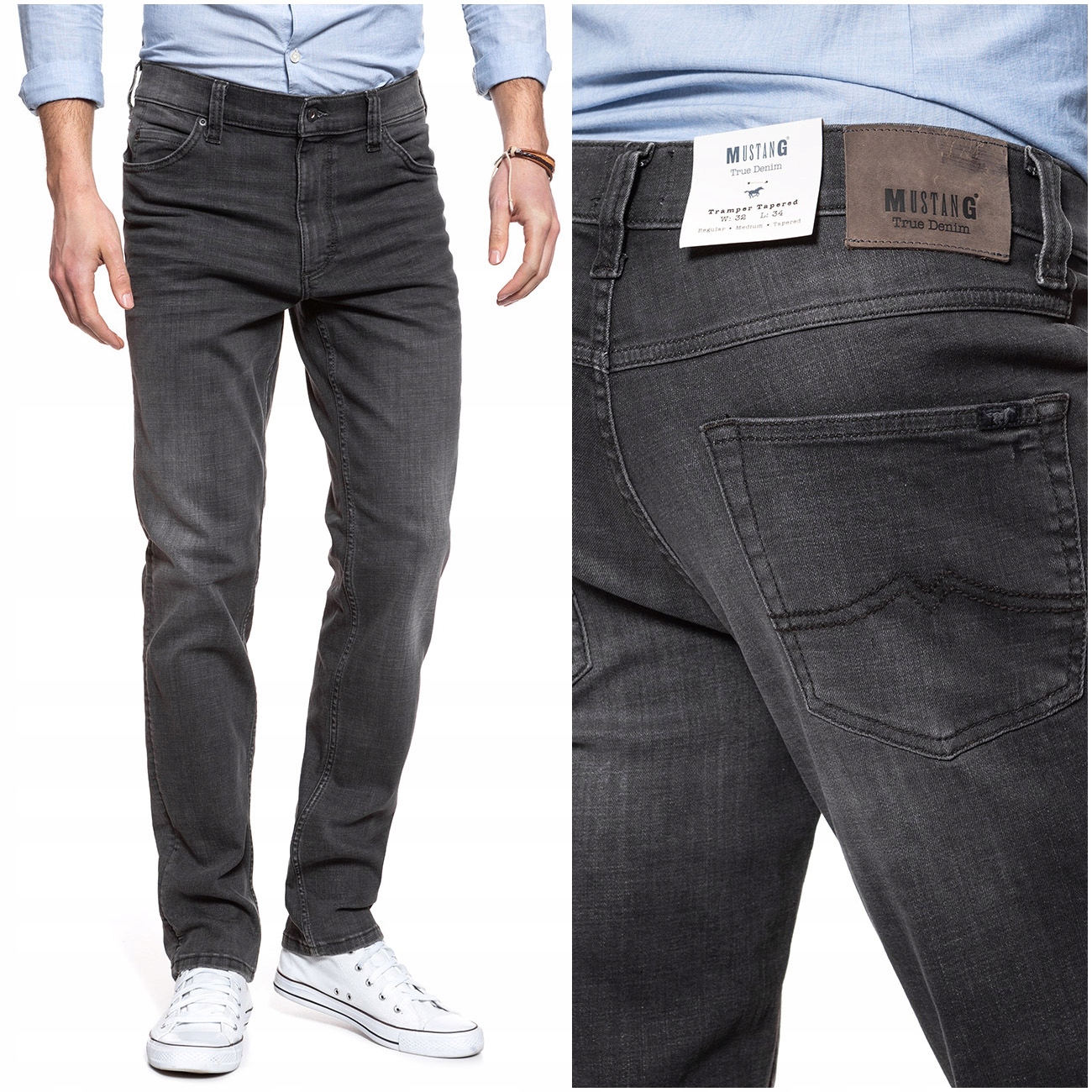 

Mustang Tramper Męskie Spodnie Jeansowe W32 L34