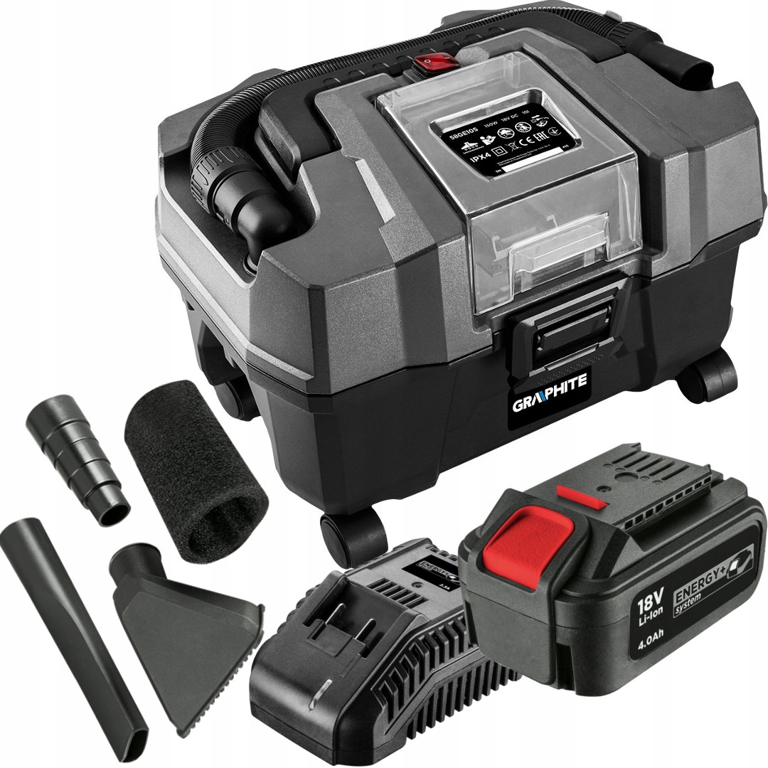 

Graphite Odkurzacz Akum. 18V 1x4Ah Energy+ 58GE105