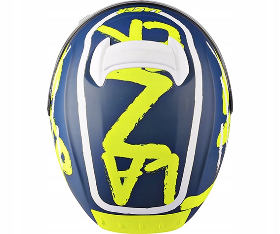 Kask integralny Lazer Rafale Street Mat Fluo XL Kolor biały niebieski żółty