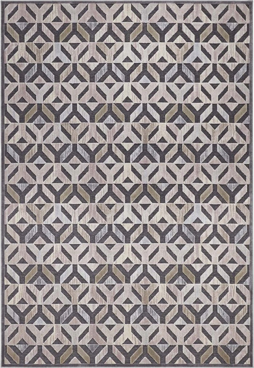 Grafitový koberec z viskózy s krátkym vlasom 120 x 170 cm