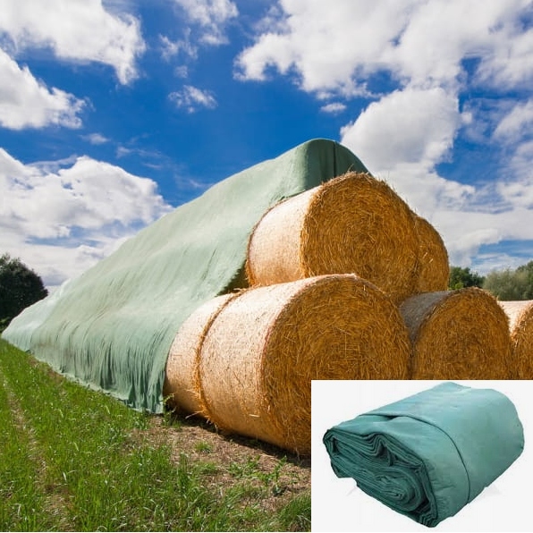 Fliz 7.60X12.50 M Ochranný Hrubý Pro Zakrytí Balíků Slámy Sena Obilí 140 G/M2