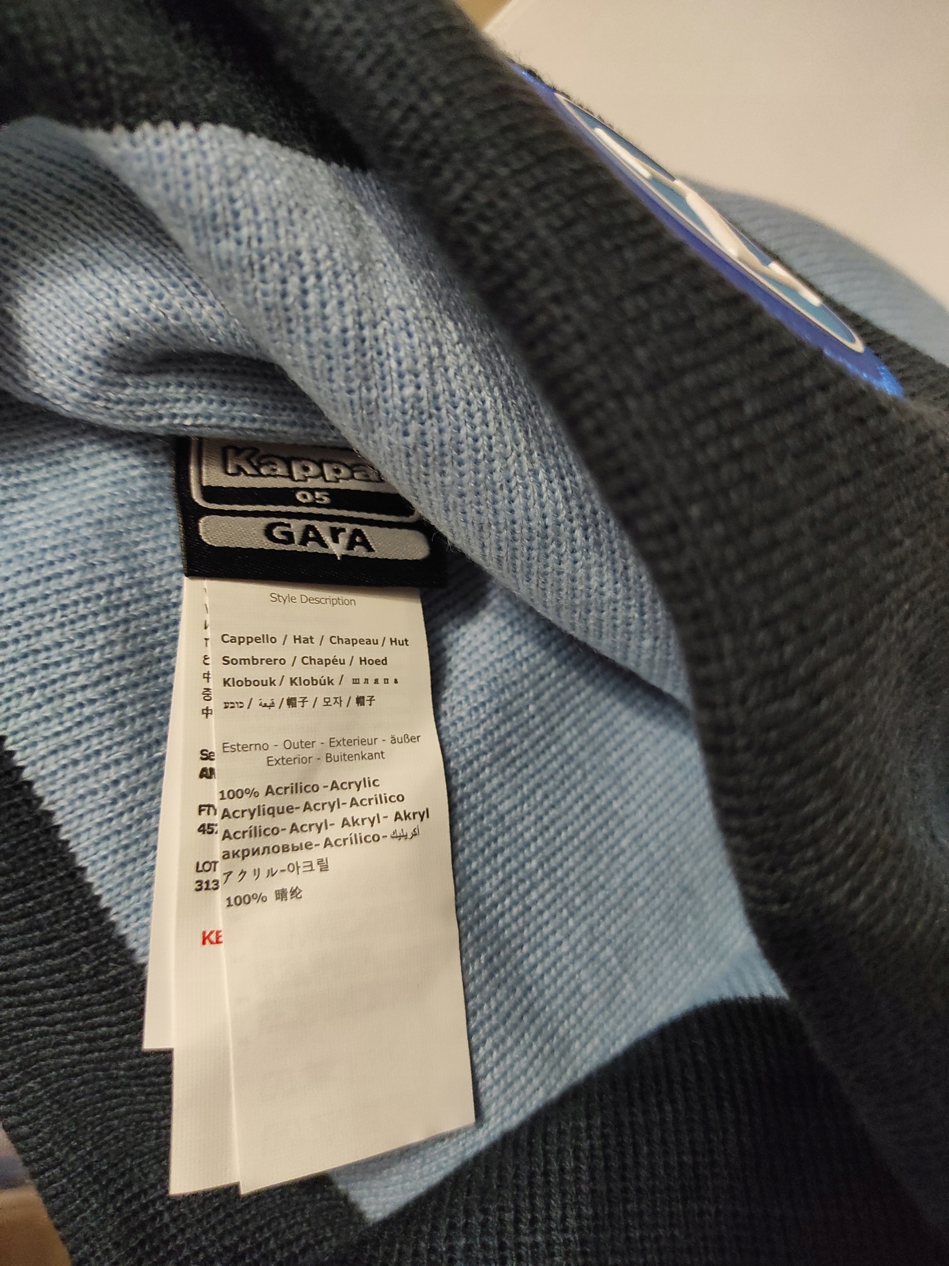 Czapka zimowa oficjalna Kappa SSC Napoli Rozmiar uniwersalny