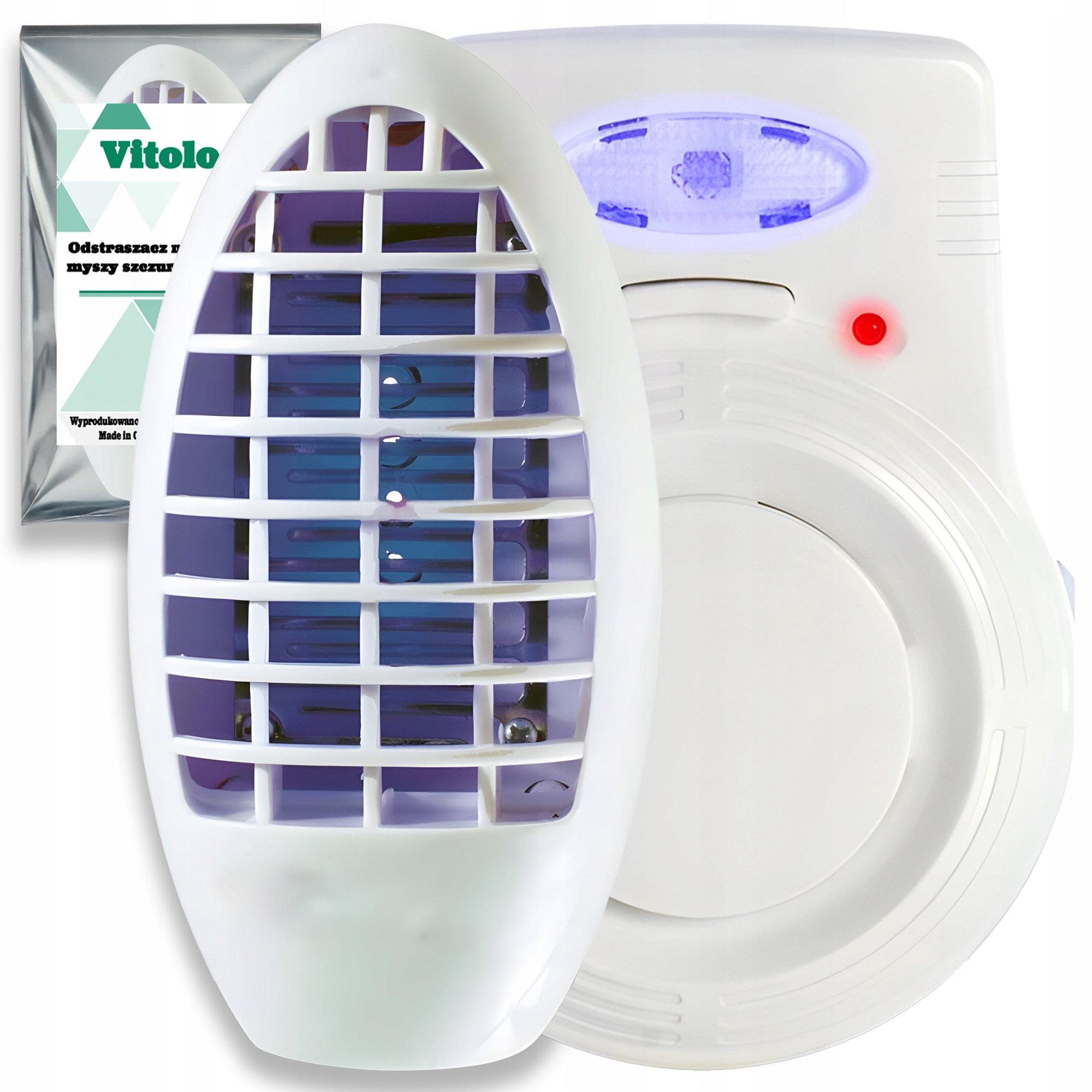 Odpuzovač Hlodavců Myší Potkanů Uv Lampa Proti Hmyzu Mouchy Komáry 2V1